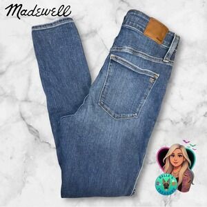 Madewell Jeans Womens 28 Tall Curvy Roadtripper High Rise Button Fly Medium Wash